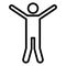 Basic RGBc Cheering, hands up Isolated Vector icon which can easily modify or edit