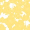 Basic RGBSeamless vintage pattern with  tulips line silhouette on yellow background.