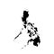 Basic RGBVector isolated illustration icon with black shape silhouette of simplified map of Philippines.