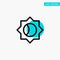 Basic, Setting, Ui turquoise highlight circle point Vector icon