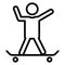 Basic  Skateboarder, skateboarding Isolated Vector icon which can easily modify or edit