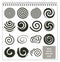 Basic spirals vector collection
