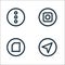 basic ui line icons. linear set. quality vector line set such as cursor, file, camera