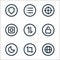 basic ui line icons. linear set. quality vector line set such as internet, crop, night mode, lock, mobile data, camera, target,
