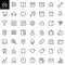 Basic UI line icons set, outline vector symbol collection