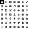 Basic UI vector icons set, modern solid symbol collection