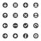 Basic universal arrows vector icons set