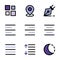 Basic user interface icon set outline include mouse, pointer, cursor, click, alarm, timer, clock, reminder, menu, interface,