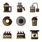 Basic vector coffee icon include coffee, drink, press, french, dipper, drip, bag, fresh, cake, dessert, donuts, food, cappuccino,