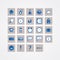 Basic vector icon pack. Modern design icons for website or presentation. Sizable and editable.