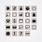 Basic vector icon pack. Modern design icons for website or presentation. Sizable and editable.