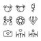 Basic vector wedding icon include ring,rose,flower,tie,camera,chair