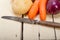 Basic vegetable ingredients carrot potato onion
