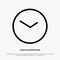 Basic, Watch, Time, Clock Line Icon Vector