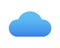 Basic weather icon of cloud with gradient. Flat clipart. Can be used for web, apps, stickers.
