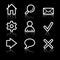 Basic web white contour icons