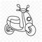 Basic white Electro scooter icon. Isolated eco Motorbike moped, motorbike lifestyle transport. isolated vector illustration