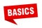 basics banner. basics speech bubble.