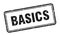 basics stamp. square grunge sign on white background