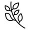 Basil branch icon, outline style