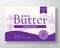 Basil Butter Dairy Label Template. Abstract Vector Packaging Design Layout. Modern Typography Banner with Hand Drawn