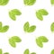 Basil leaf seamless pattern