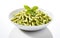 Basil Pesto in Seclusion on White Background