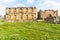 Basilica and agora buildings at Aspendos ancient site in Turkey