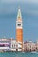 The basilica, the campanile and the Doge`s Palace on St. Mark`s Square