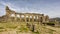 The Basilica and Capitole with the Forum in the foreground in the Archaeological Site of Volubilis, Morocco.