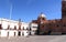 Basilica cathedral in the center of the city of Zacatecas Mexico first painting surrounded by historical buildings of the capital