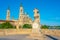 basilica de nuestra senora de pilar and puente de piedra in Zara