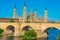 basilica de nuestra senora de pilar and puente de piedra in Zara