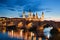 Basilica del Pilar in the evening at sunset. Zaragoza, Spain