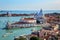 Basilica di Santa Maria della Salute on Punta della Dogana in Venice, Italy