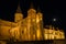 The basilica du Sacre Coeur in Paray-le-Monial in night