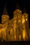 The basilica du Sacre Coeur in Paray-le-Monial in night