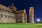 Basilica and the leaning tower in Pisa Italy