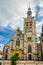 The basilica `Notre Dame de la Couture` in the medieval center of Bernay, Eure, France.