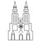 Basilica of Our Lady of Lujan icon, outline style