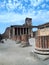 The basilica in the ruins in the once buried city of Pompeii Italy