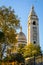 The Basilica of the Sacred Heart of Paris at sunrise in autumn