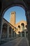 Basilica of Sant Ambrogio facade and porch