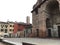 Basilica of Sant`Andrea in Mantova on the side overlooking piazza Leon Battista Alberti.