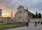 Basilica of Santa Maria Novella at sunset in Florence, Italy.