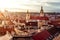 The Basilica of St James and Prague cityscape. Czech Republic