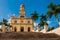 Basilica Virgen de la Caridad close up. Roman Catholic minor Catholic cathedral dedicated to the Blessed Virgin Mary. El Cobre, Sa