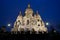 Basilique du Sacre Coeur in Montmartre, night view