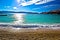 Baska. Idyllic pebble beach in town of Baska view