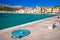 Baska. Town of Baska waterfront architecture view